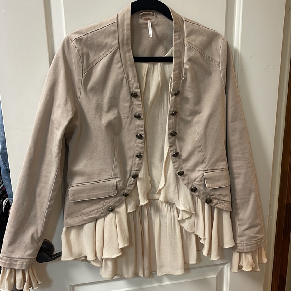 Free people ruffle romance jacket